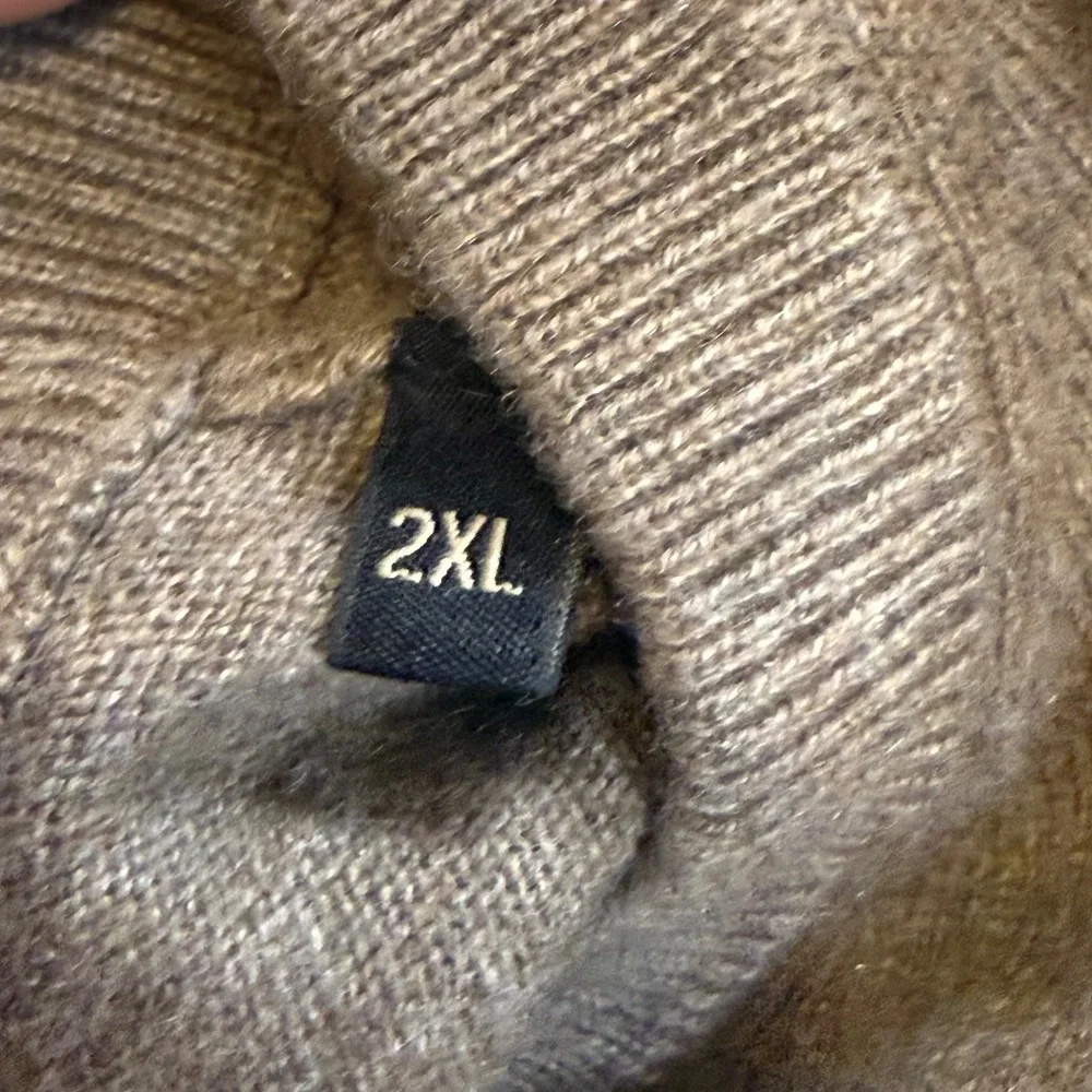 Reserve West Coast Patrick James 100% Cashmere V-Neck Sweater Mens 2XL Tan Brown